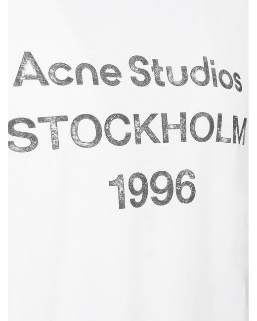 Acne White T-Shirt for men