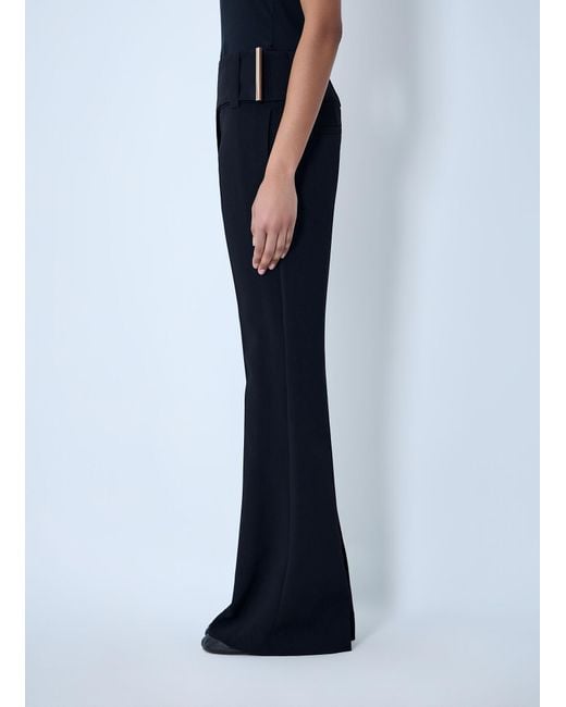 Max Mara Blue Sportmax High-Waist Flared Pants