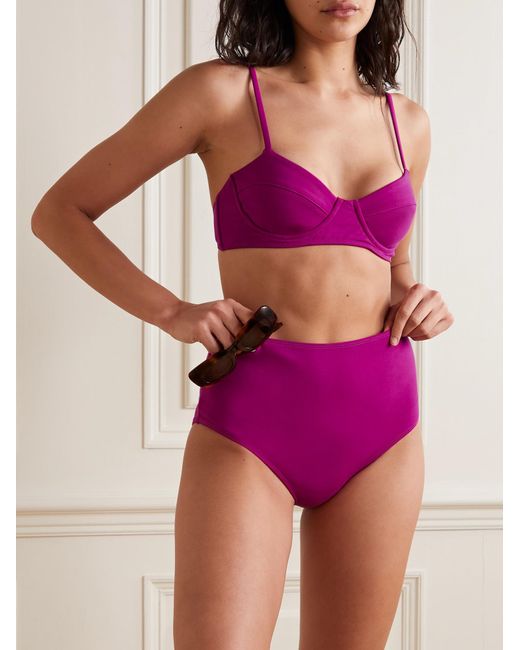 Mara Hoffman Purple Bikini Bottoms