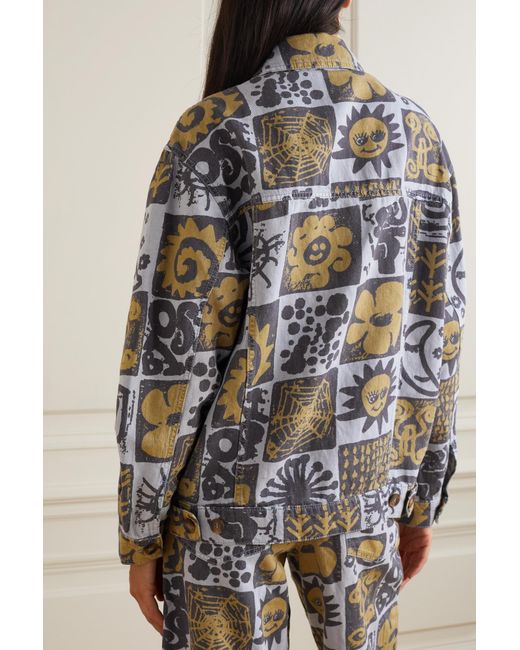McQ Alexander McQueen Gray Colorful Denim Jacket