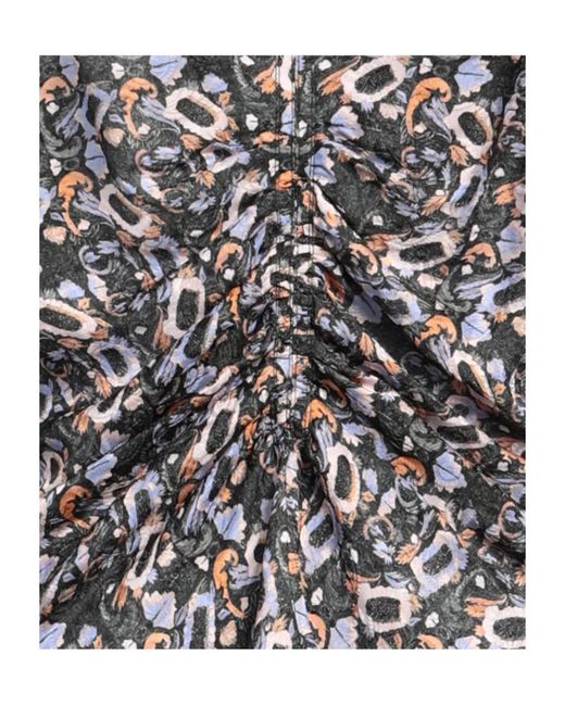 Isabel Marant Black Satin Shortsleeve Top