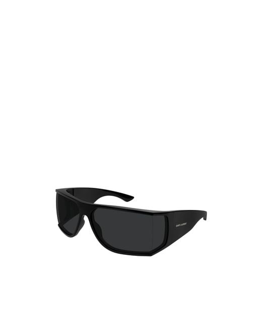 Saint Laurent Black Eyewear Mask-Frame Sunglasses for men