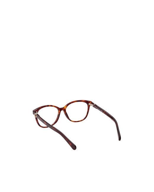 Moncler White Eyewear Round Frame Glasses