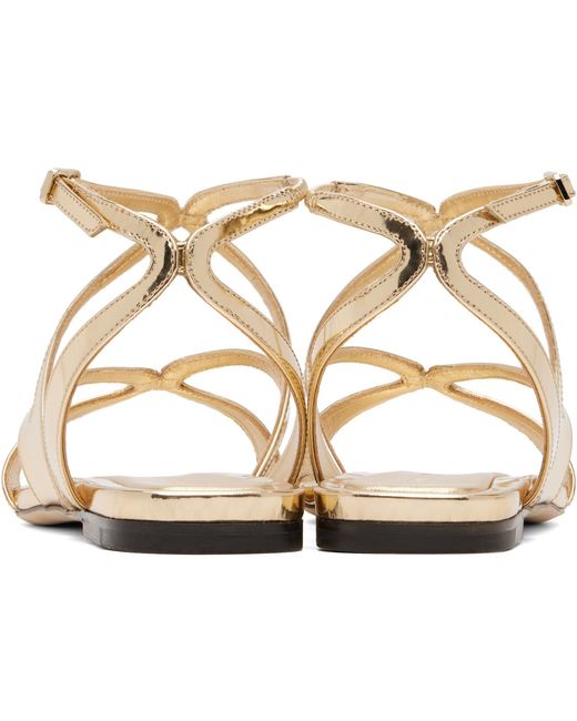 Jimmy Choo Natural Ayla Flat Sandals