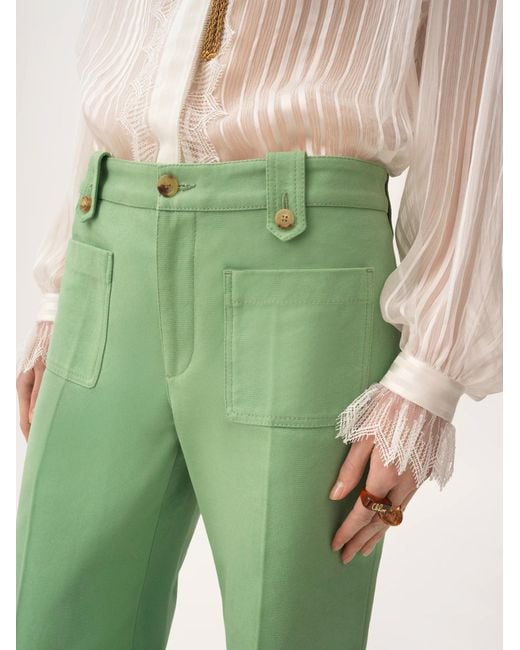 Chloé Green Flared Pants