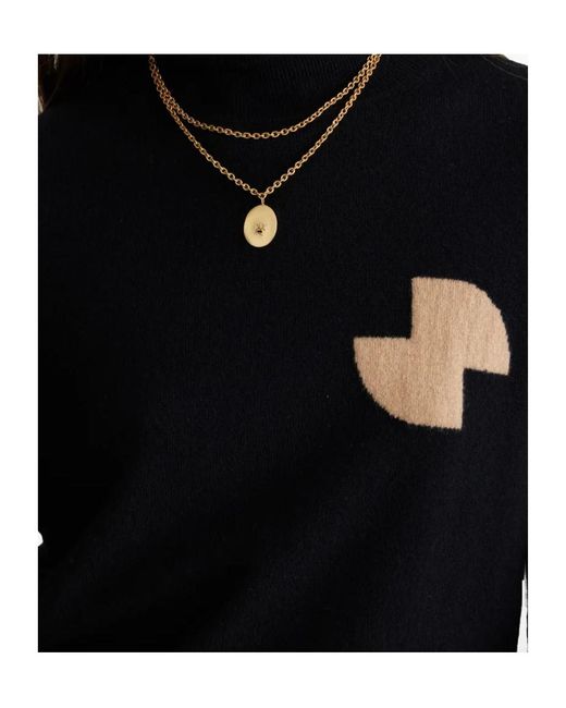 Patou Black Turtleneck Long Sleeve Sweater