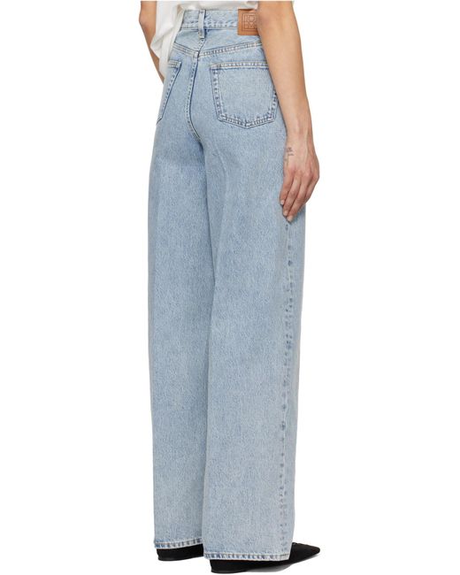 Totême Blue Totême High-Waisted Straight-Leg Jeans