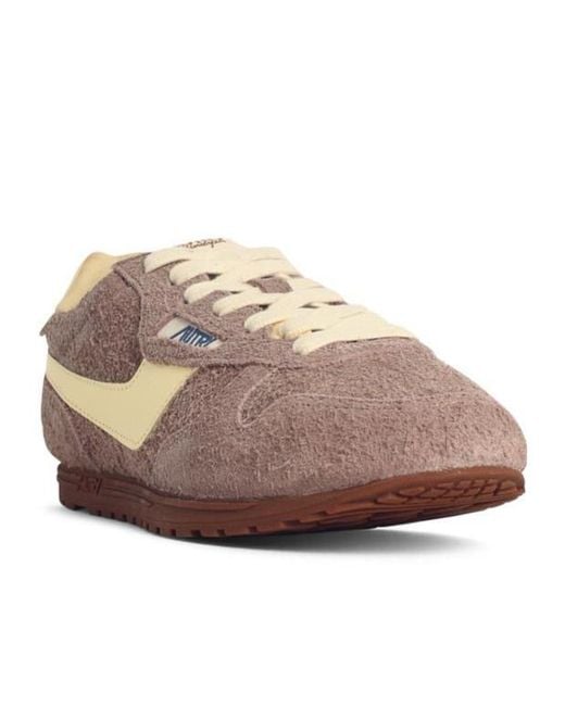 Autry Brown Windspin Retro Low-Top Sneakers