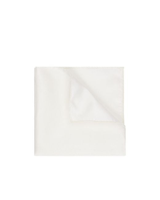 Boss White H-Pocket Square for men