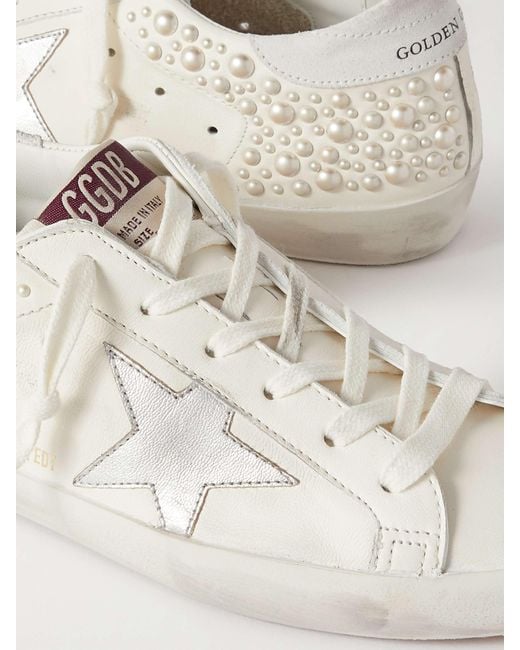 Golden Goose Deluxe Brand White Superstar Lace-Up Sneakers