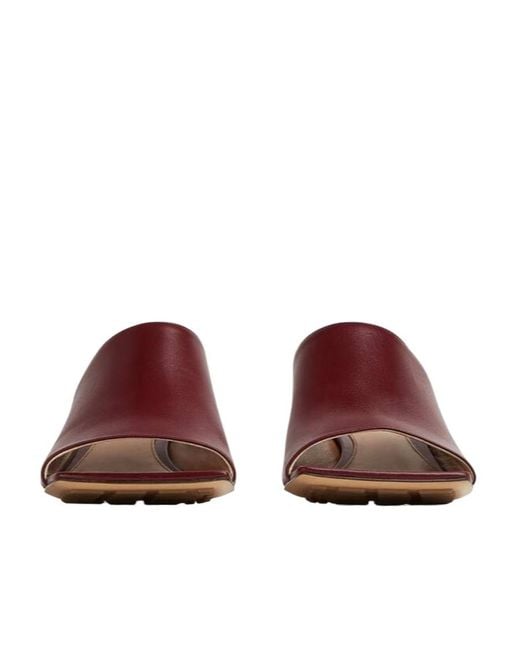 Bottega Veneta Brown Square-Headed High-Heeled Sandals