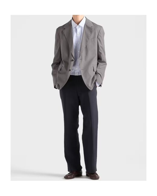 Prada Gray Single-Breasted Cotton Jacket for men