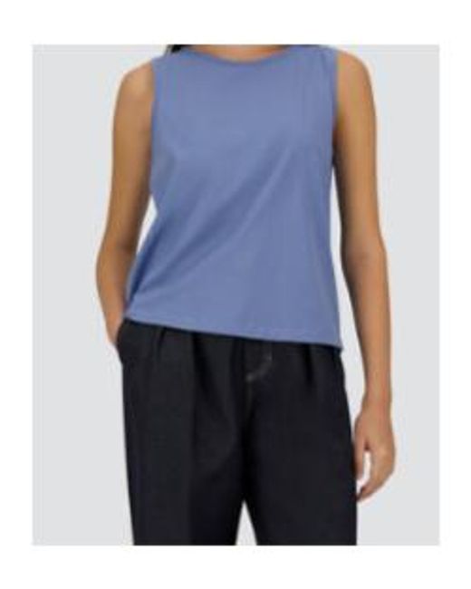 Herno Blue Crewneck Sleeveless Top