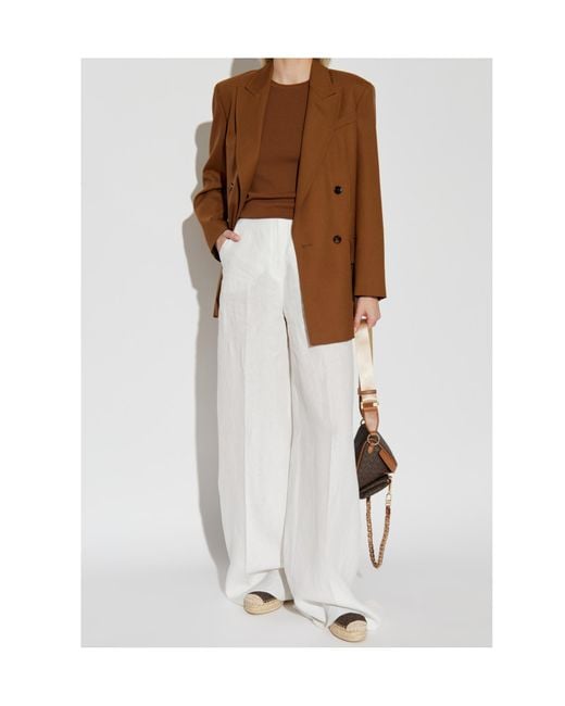 Max Mara White Sequoia Trousers