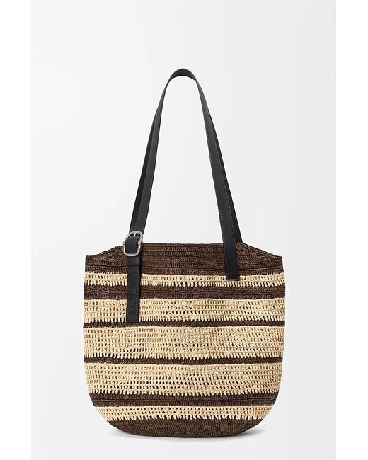 Loewe White Loop Basket Striped Shoulder Bag for men