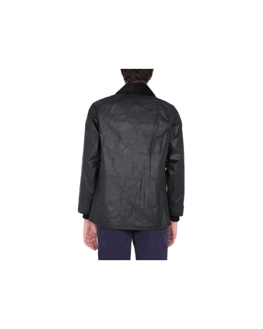 Barbour Black Embroidered-Logo Cotton Jacket for men