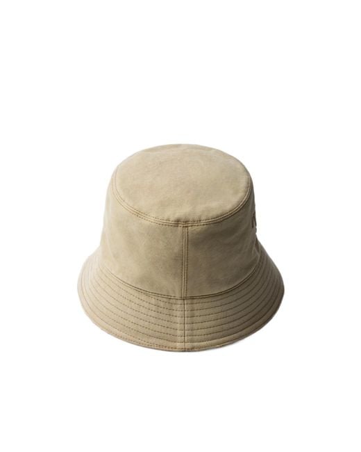 Prada Natural Canvas Bucket Hat