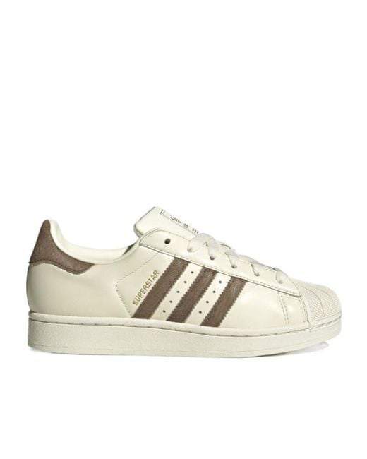 Adidas Originals Natural Superstar Ii Striped Sneakers
