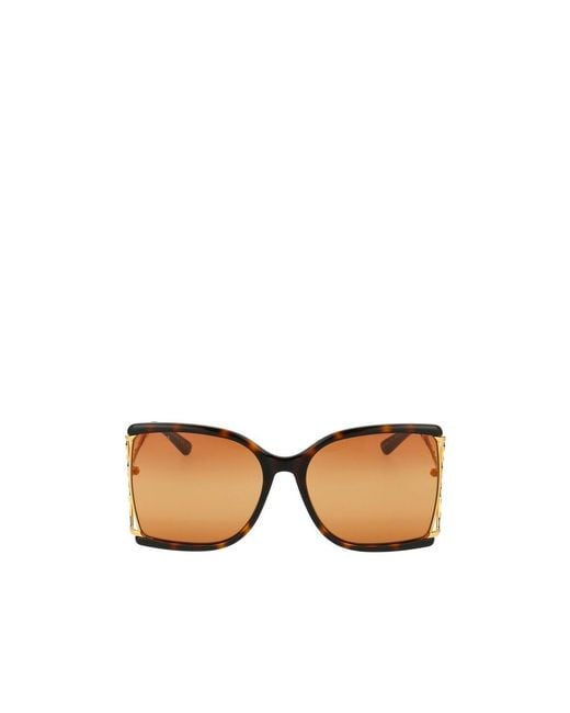 Gucci Natural Tortoiseshell Square-Frame Sunglasses