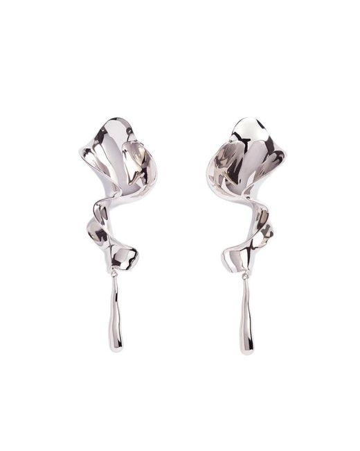 Khaite Metallic Carved Earrings