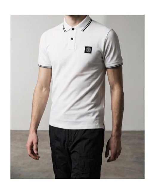 Stone Island White '2200010' Polo Shirt for men