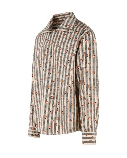 Dries Van Noten Multicolor Vertical Striped Shirt for men