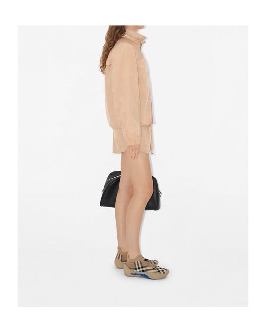 Burberry Natural Logo Plaque Zipped Jacket