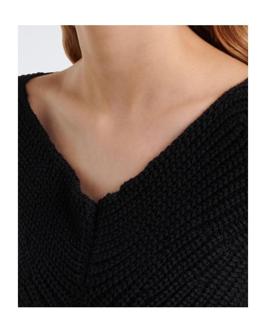 Lemaire Black Ribbed-Knit Wool Sweater