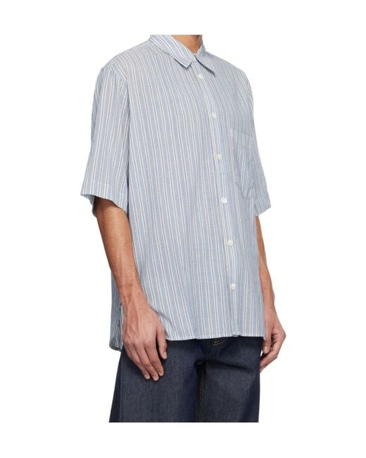 Isabel Marant Blue Labilio Striped Shirt for men