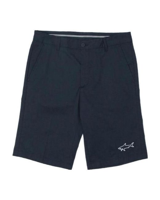 Paul & Shark Blue Logo Patch Shorts for men