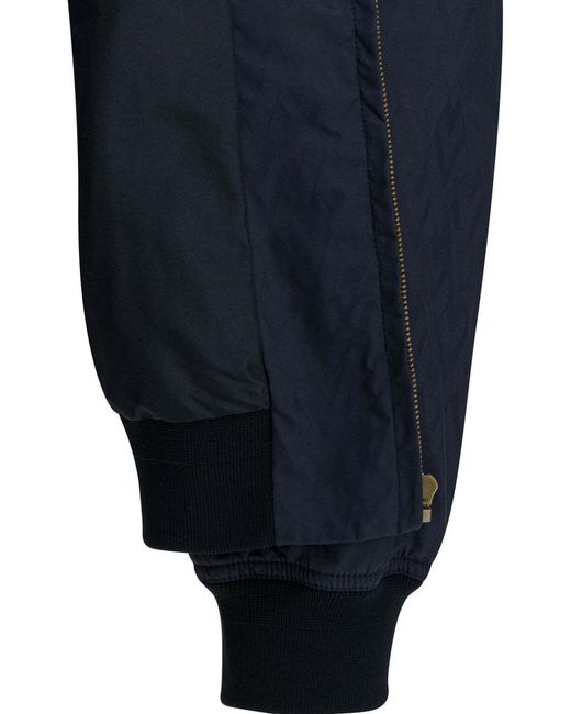 Valentino Blue Zip-Up High Neck Jacket for men