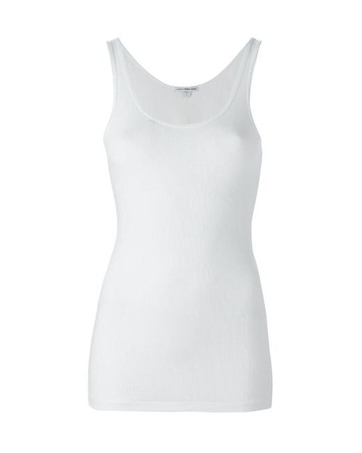 James Perse White Sleeveless Tops