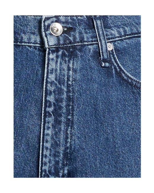 Rag & Bone Blue Plain Colour Straight-Leg Jeans