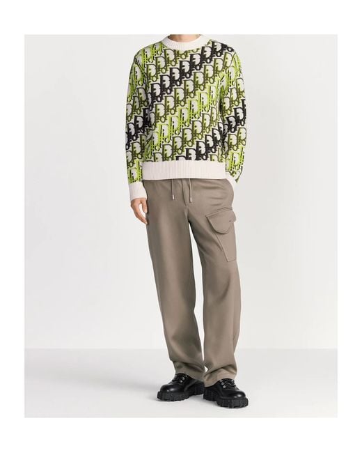 Dior Green Oblique Sweater for men