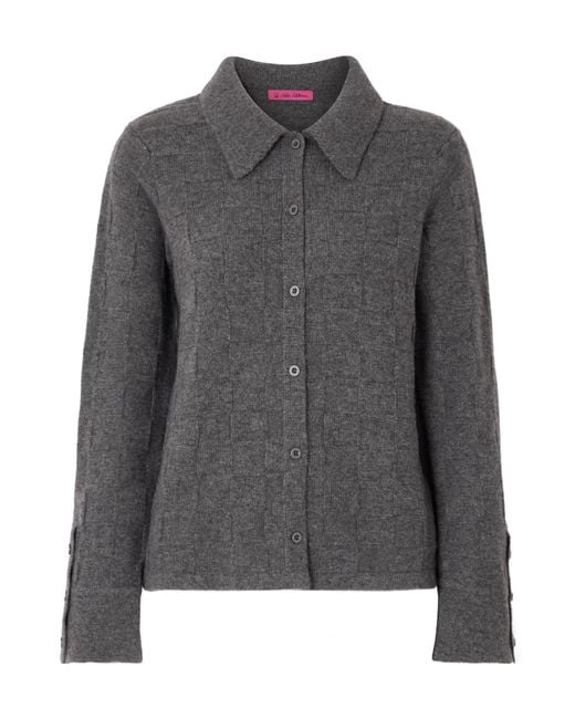 The Elder Statesman Gray Long-Sleeved Cashmere Cardigan