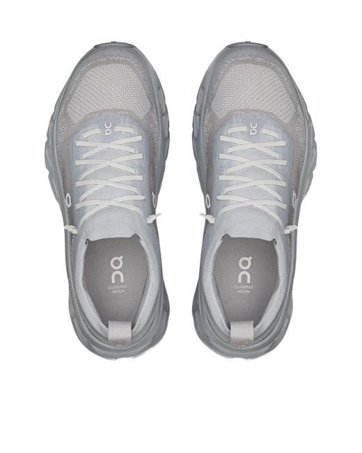 On Shoes Gray Round-Toe Sneakers