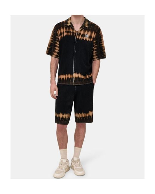 Amiri Black Ma Patch Tie-Dye Shirt for men
