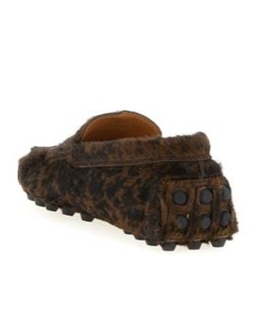 Tod's Brown Gommino Macro Loafers