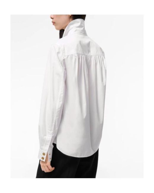 Burberry White Cotton Poplin Blouse