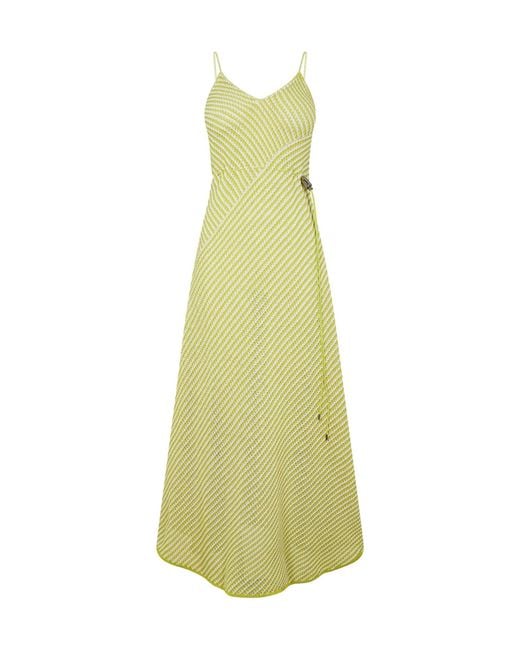 Bottega Veneta Green Flared Skater Dress