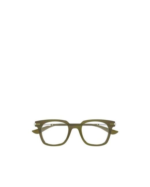 McQueen White Eyewear Square Frame Glasses for men