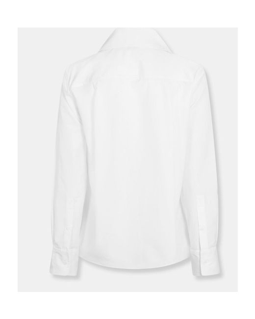 McQueen White Versatile Fashion Solid Color Shirt