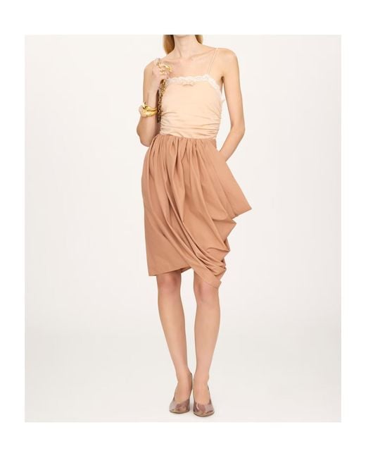 Chloé White Chloé Draped Asymmetric Skirt