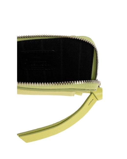 Vivienne Westwood Yellow Zip Card Holder Wallet