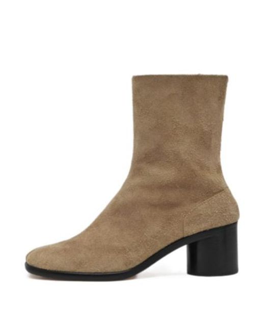 Maison Margiela Brown Tabi Toe Block Heel Boots for men