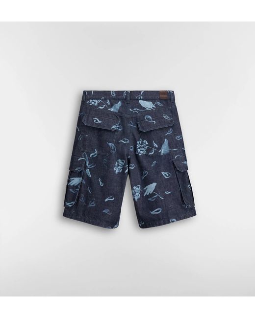 Dior Blue Iviera Cargo Shorts for men