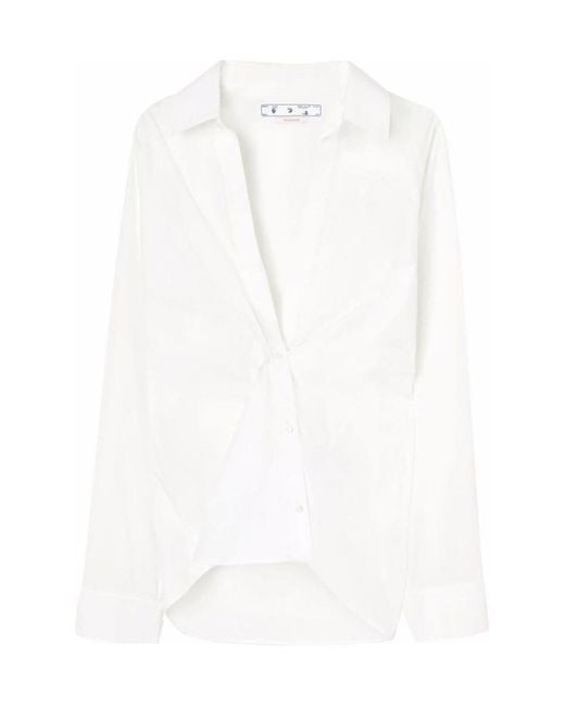 Off-White c/o Virgil Abloh White Poplin Wrap Shirt