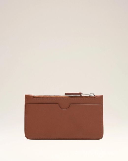 AMI Brown Ami De Coeur Zipped Card Holder for men