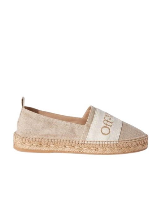 Off-White c/o Virgil Abloh Natural Bookish Canvas Espadrilles