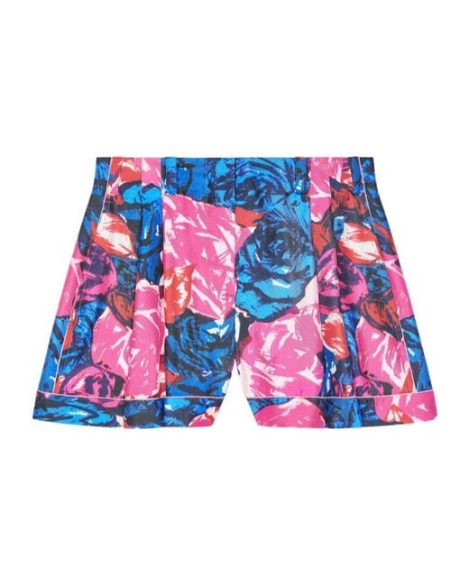 Givenchy Red Pyjama Shorts